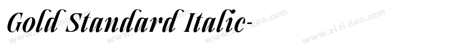 Gold Standard Italic字体转换